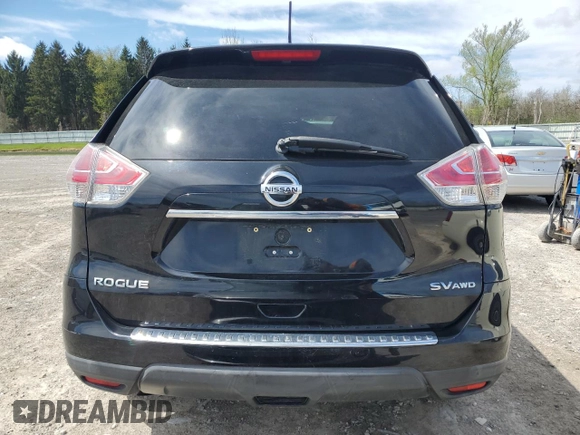 2015 Nissan Rogue SV with VIN KNMAT2MV1FP507924, listed as a Copart auction lot 55219075 with 129,108 mi miles and Salvage Title. Bid and sale history available at carsss.com. Image 6.