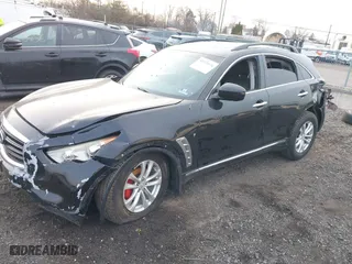 2014 Infiniti QX70 with VIN JN8CS1MW1EM410287, listed as a IAAI auction lot 41321076 with 1 mi miles. Bid and sale history available at carsss.com. Image 18.
