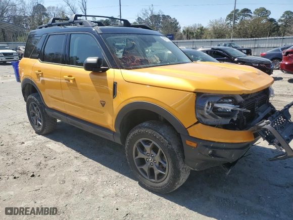 2021 Ford Bronco Sport Badlands with VIN 3FMCR9D91MRB06667, listed as a Copart auction lot 48197855 with 84,934 mi miles and Salvage Title. Bid and sale history available at carsss.com. Image 4.