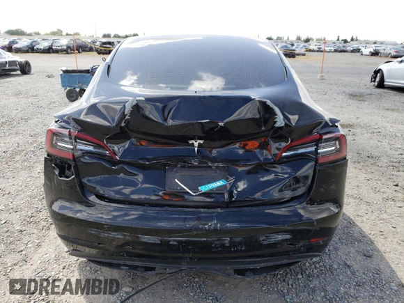 2023 Tesla Model 3 with VIN 5YJ3E1EA6PF454254, listed as a Copart auction lot 56881355 with 30,327 mi miles and Salvage title. Bid and sale history available at DreamBid. Image 6.