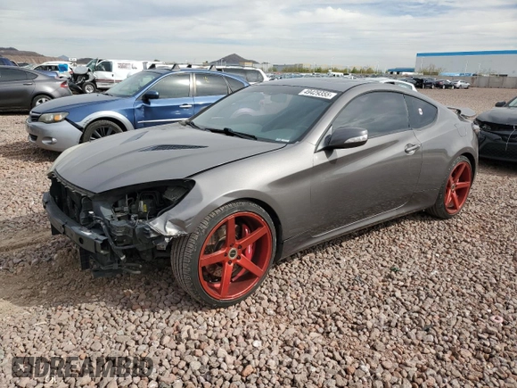 2013 Hyundai Genesis Coupe R-Spec with VIN KMHHU6KJXDU100309, listed as a Copart auction lot 49429355 with 163,605 mi miles and Salvage title. Bid and sale history available at DreamBid. Image 1.