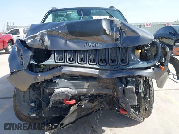 2016 Jeep Renegade Trailhawk with VIN ZACCJBCT9GPD44524, listed as a IAAI auction lot 41729209 with 96,619 mi miles and . Bid and sale history available at carsss.com. Image 6.