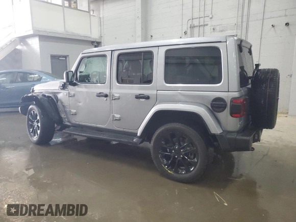 2021 Jeep Wrangler Unlimited Sahara with VIN 1C4JJXP65MW682462, listed as a Copart auction lot 58673385 with 38,714 mi miles and Salvage title. Bid and sale history available at DreamBid. Image 2.