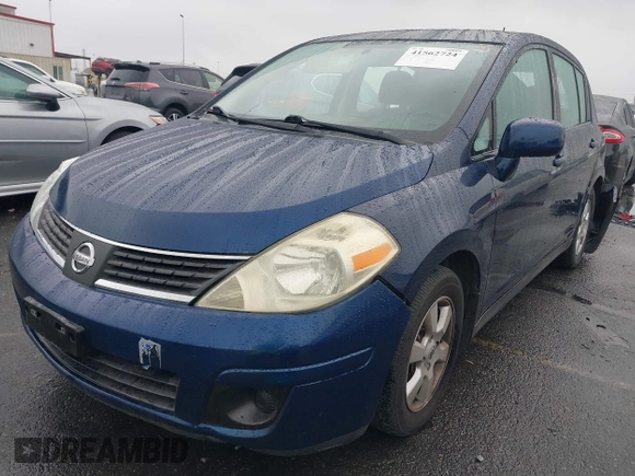 2008 Nissan Versa 1.8 S with VIN 3N1BC13E78L380632, listed as a IAAI auction lot 41562724 with 166,899 mi miles. Bid and sale history available at carsss.com. Image 2.