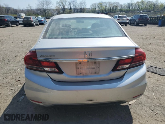 2015 Honda Civic Sedan LX with VIN 19XFB2F50FE285737, listed as a Copart auction lot 54292615 with 160,384 mi miles and Salvage Title. Bid and sale history available at carsss.com. Image 6.
