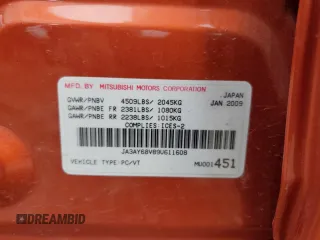 2009 Mitsubishi Lancer with VIN JA3AY68V89U611608, listed as a Copart auction lot 70856824 with 201,712 mi miles and Clean Title. Bid and sale history available at DreamBid. Image 12.