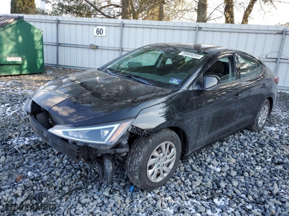 2019 Hyundai Elantra SE with VIN KMHD74LF4KU809108, listed as a Copart auction lot 89009265 with 52,350 mi miles and Salvage Title. Bid and sale history available at carsss.com. Image 1.