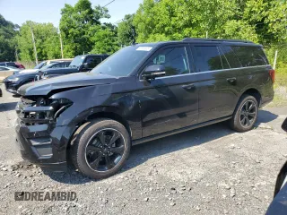 2024 Ford Expedition Max Limited с VIN 1FMJK2A83REB14942, выставлен на аукционе Copart как лот 62335885 с пробегом 9 928 миль миль и Списание • Salvage title. История ставок и продаж доступна на DreamBid. Изображение 1.
