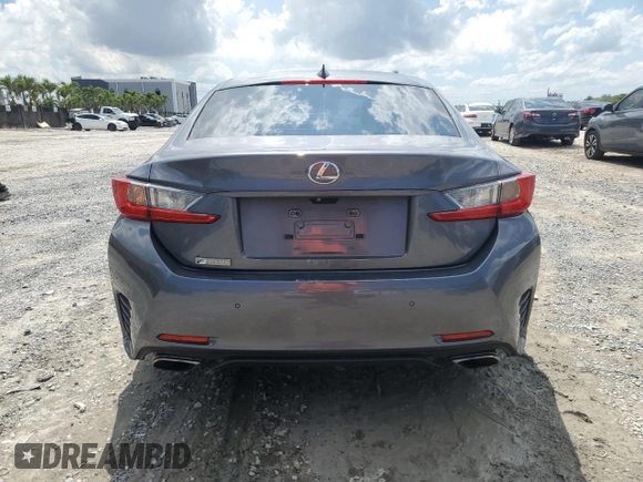 2015 Lexus RC 350 F Sport with VIN JTHHE5BC6F5005769, listed as a Copart auction lot 55967405 with 90,572 mi miles and Salvage title. Bid and sale history available at DreamBid. Image 6.