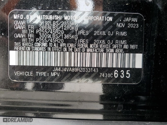 2024 Mitsubishi Outlander SE with VIN JA4J4VA89RZ033141, listed as a Copart auction lot 50378195 with 16,221 mi miles and Salvage Title. Bid and sale history available at carsss.com. Image 14.