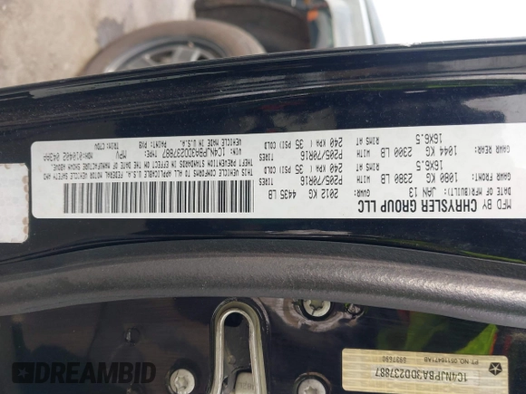 2013 Jeep Patriot Sport with VIN 1C4NJPBA3DD237887, listed as a IAAI auction lot 41599995 with 144,673 mi miles and . Bid and sale history available at DreamBid. Image 9.