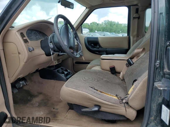 2002 Ford Ranger XL Fleet with VIN 1FTYR44U42PA17990, listed as a Copart auction lot 54319805 with 188,960 mi miles and Salvage title. Bid and sale history available at DreamBid. Image 7.