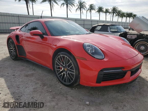 2021 Porsche 911 Turbo S with VIN WP0AD2A98MS257905, listed as a Copart auction lot 76887524 with 32,895 mi miles and Non Repairable. Bid and sale history available at carsss.com. Image 4.