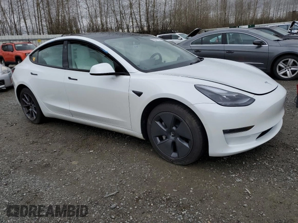 2022 Tesla Model 3 with VIN 5YJ3E1EA9NF360138, listed as a Copart auction lot 50041705 with 16,254 mi miles and Salvage Title. Bid and sale history available at carsss.com. Image 4.