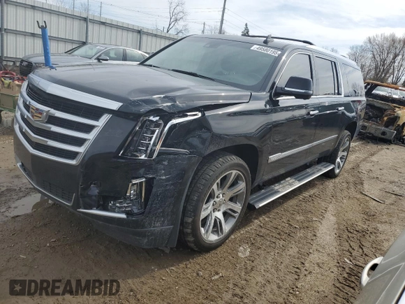 2016 Cadillac Escalade ESV Premium Collection z VIN 1GYS4JKJ7GR267757, wystawiony jako Copart lot #49580195 z przebiegiem 167 860 mil mil oraz Czysty tytuł • Clean title. Historia ofert i sprzedaży dostępna na DreamBid. Obrazek 1.