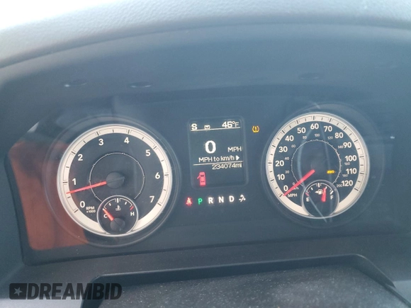 2013 Ram 2500 SLT with VIN 3C6TR5JTXDG578737, listed as a Copart auction lot 46677075 with 234,074 mi miles and Salvage title. Bid and sale history available at DreamBid. Image 9.