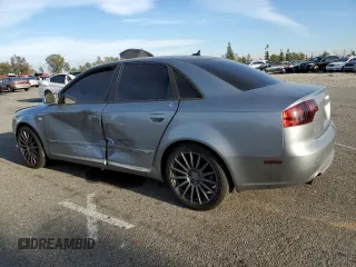 2007 Audi A4 2.0T with VIN WAUBF78E87A113423, listed as a Copart auction lot 43648765 with 114,734 mi miles and Salvage Title. Bid and sale history available at carsss.com. Image 2.