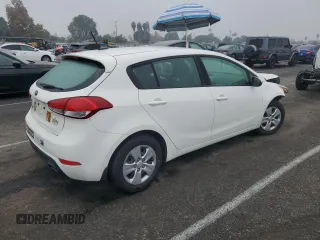 2018 Kia Forte5 LX with VIN KNAFK5A85J5773795, listed as a Copart auction lot 83042954 with 56,267 mi miles and Salvage Title. Bid and sale history available at carsss.com. Image 3.