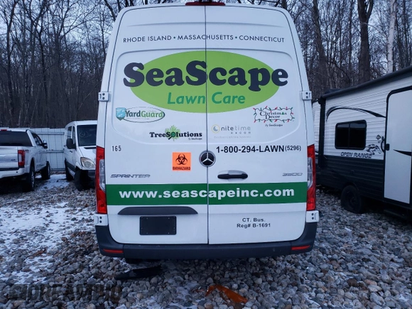 2023 Mercedes-Benz Sprinter with VIN W1Y5NCHY9PT141723, listed as a Copart auction lot 54197785 with 9,893 mi miles and Salvage Title. Bid and sale history available at DreamBid. Image 6.