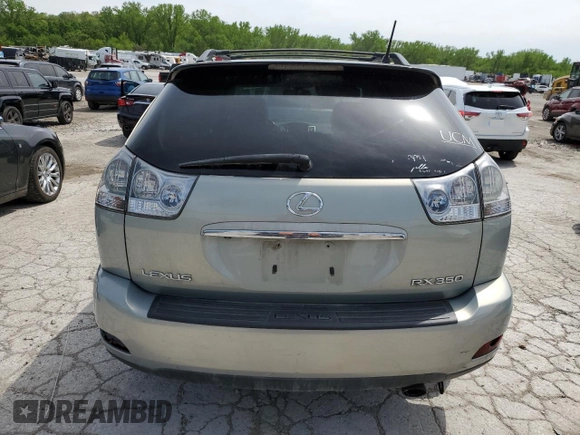 2007 Lexus RX 350 with VIN 2T2HK31U37C046692, listed as a Copart auction lot 55121165 with 252,683 mi miles and Salvage title. Bid and sale history available at DreamBid. Image 6.