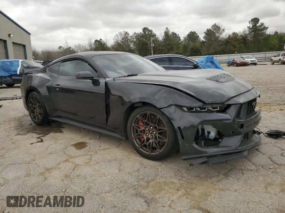 2024 Ford Mustang GT with VIN 1FA6P8CF8R5420289, listed as a Copart auction lot 49837415 with 19,636 mi miles and Salvage title. Bid and sale history available at DreamBid. Image 4.