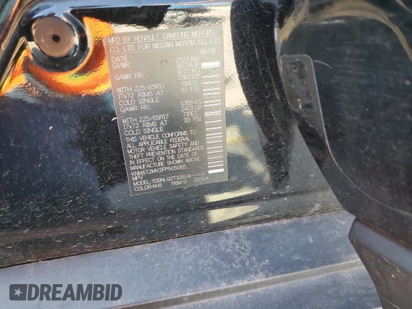 2015 Nissan Rogue SV with VIN KNMAT2MV2FP505065, listed as a Copart auction lot 51227225 with 155,998 mi miles and Salvage Title. Bid and sale history available at carsss.com. Image 14.
