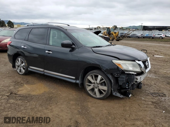 2015 Nissan Pathfinder Platinum with VIN 5N1AR2MM8FC642603, listed as a Copart auction lot 43323565 with 122,493 mi miles and Salvage title. Bid and sale history available at DreamBid. Image 4.