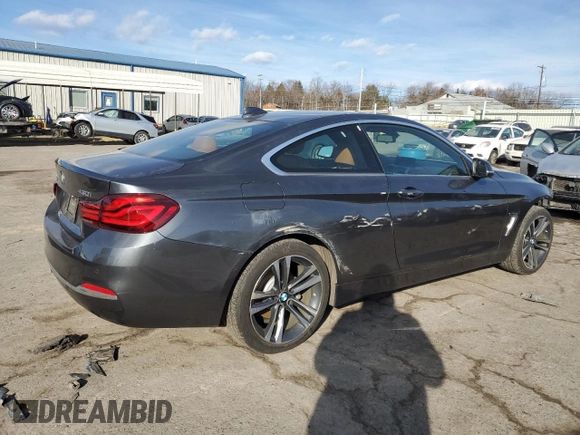 2020 BMW 4 Series 430i xDrive with VIN WBA4W5C02LFJ72876, listed as a Copart auction lot 89111165 with 9,634 mi miles and Salvage title. Bid and sale history available at DreamBid. Image 3.
