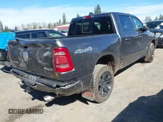 2019 Ram 1500 Big Horn/Lone Star with VIN 1C6SRFFTXKN681543, listed as a IAAI auction lot 41892943 with 86,105 mi miles. Bid and sale history available at carsss.com. Image 4.