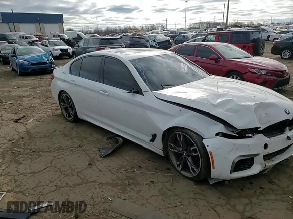 2019 BMW 5 Series M550i xDrive with VIN WBAJB9C58KB287991, listed as a Copart auction lot 53206135 with Not provided miles and Salvage title. Bid and sale history available at DreamBid. Image 10.