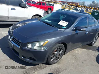 2012 Nissan Maxima S with VIN 1N4AA5APXCC821884, listed as a IAAI auction lot 41640474 with 185,732 mi miles and . Bid and sale history available at DreamBid. Image 2.