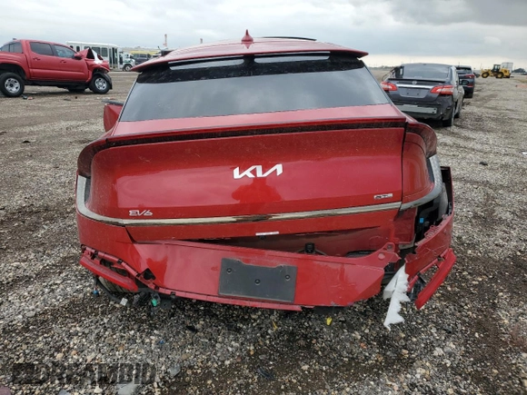 2023 Kia EV6 GT-Line with VIN KNDC44LA5P5100590, listed as a Copart auction lot 78683964 with 21,322 mi miles and Non Repairable. Bid and sale history available at carsss.com. Image 6.
