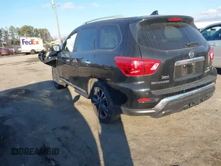 2020 Nissan Pathfinder Platinum with VIN 5N1DR2DM6LC627624, listed as a IAAI auction lot 41216996 with 114,720 mi miles. Bid and sale history available at carsss.com. Image 3.