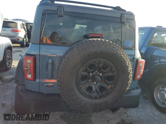 2021 Ford Bronco with VIN 1FMDE5CP5MLA66892, listed as a Copart auction lot 76394824 with 28,750 mi miles and Non repairable. Bid and sale history available at DreamBid. Image 6.
