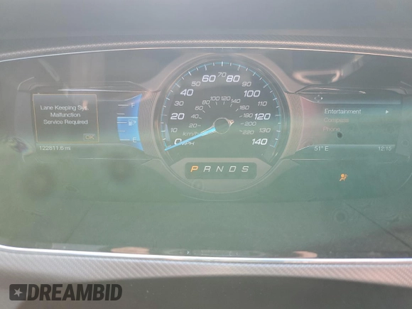 2015 Ford Taurus SHO with VIN 1FAHP2KT0FG116130, listed as a Copart auction lot 46403495 with 122,811 mi miles and Salvage title. Bid and sale history available at DreamBid. Image 9.
