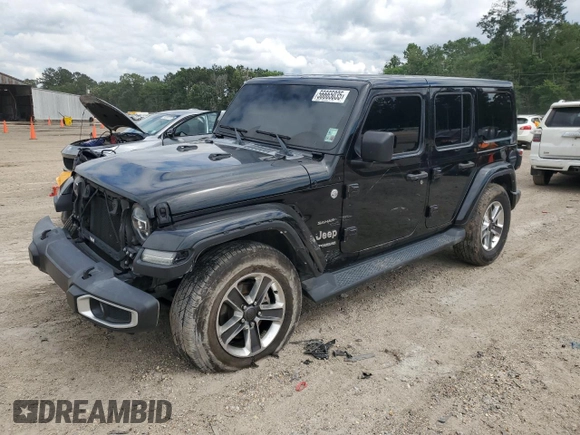2022 Jeep Wrangler Unlimited Sahara с VIN 1C4HJXEN8NW249650, выставлен на аукционе Copart как лот 56665035 с пробегом 48 367 миль миль и Списание • Salvage title. История ставок и продаж доступна на DreamBid. Изображение 1.