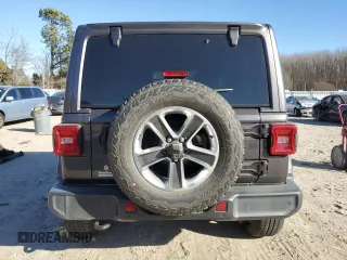 2020 Jeep Wrangler Unlimited Sahara with VIN 1C4HJXEN4LW152779, listed as a Copart auction lot 42696255 with Not provided miles and Salvage title. Bid and sale history available at DreamBid. Image 6.