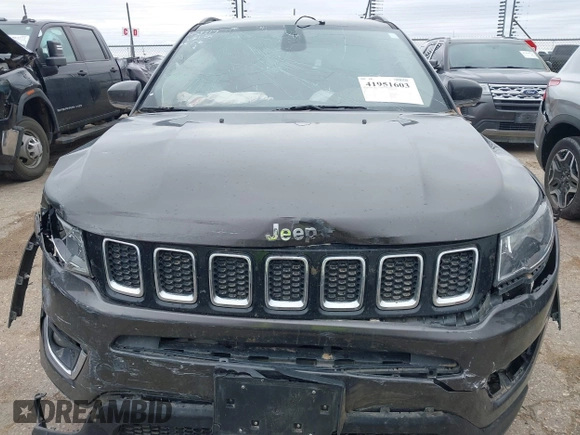 2019 Jeep Compass Limited with VIN 3C4NJDCB9KT666254, listed as a IAAI auction lot 41951603 with 65,990 mi miles and . Bid and sale history available at DreamBid. Image 11.
