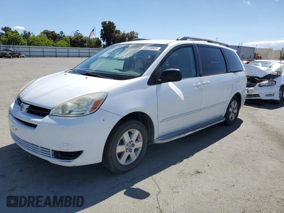 2005 Toyota Sienna CE с VIN 5TDZA23C45S317290, выставлен на аукционе Copart как лот 56559805 с пробегом 189 863 миль миль и Списание • Salvage title. История ставок и продаж доступна на DreamBid. Изображение 1.