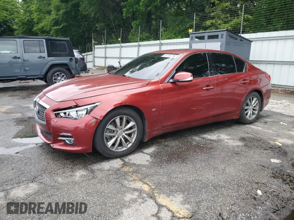 2014 Infiniti Q50 Premium z VIN JN1BV7AP1EM672554, wystawiony jako Copart lot #54788125 z przebiegiem 124 162 mil mil oraz Szkoda całkowita • Salvage title. Historia ofert i sprzedaży dostępna na DreamBid. Obrazek 1.