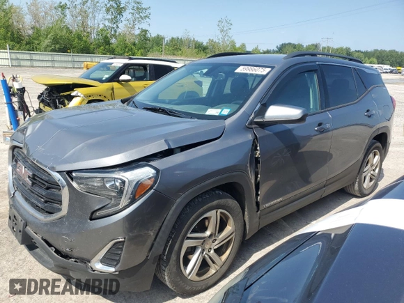2019 GMC Terrain SLE z VIN 3GKALMEV3KL368657, wystawiony jako Copart lot #59986075 z przebiegiem 103 532 mil mil oraz Szkoda całkowita • Salvage title. Historia ofert i sprzedaży dostępna na DreamBid. Obrazek 1.