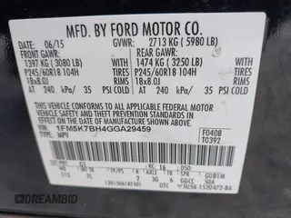 2016 Ford Explorer z VIN 1FM5K7BH4GGA29459, wystawiony jako IAAI lot #42150933 z przebiegiem 220 445 mil mil oraz . Historia ofert i sprzedaży dostępna na DreamBid. Obrazek 9.
