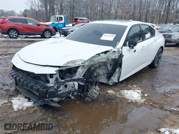2022 Acura TLX w/A-Spec Package with VIN 19UUB5F55NA003443, listed as a IAAI auction lot 41527838 with 8,134 mi miles and . Bid and sale history available at DreamBid. Image 6.