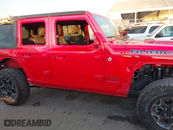 2022 Jeep Wrangler Unlimited Rubicon with VIN 1C4JJXR63NW206709, listed as a IAAI auction lot 41254820 with 25,317 mi miles and . Bid and sale history available at DreamBid. Image 14.