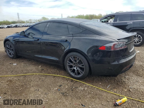 2021 Tesla Model S Plaid with VIN 5YJSA1E6XMF456295, listed as a Copart auction lot 55877025 with Not provided miles and Salvage title. Bid and sale history available at DreamBid. Image 2.