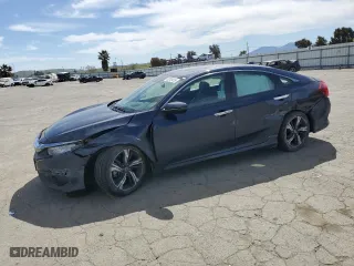 2017 Honda Civic Sedan Touring with VIN 19XFC1F91HE204533, listed as a Copart auction lot 52810415 with 115,003 mi miles and Salvage Title. Bid and sale history available at carsss.com. Image 1.