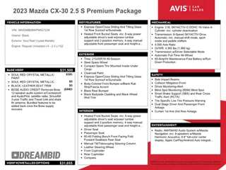 2023 Mazda CX-30 S Premium with VIN 3MVDMBDM0PM527234, listed as a Copart auction lot 43534975 with 77,240 mi miles and Non Repairable. Bid and sale history available at DreamBid. Image 13.
