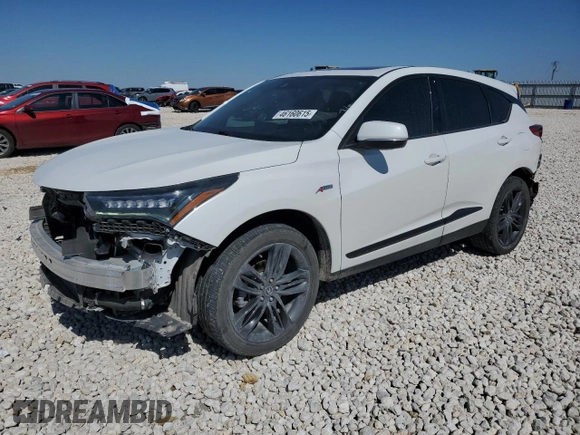 2022 Acura RDX w/A-Spec Package with VIN 5J8TC1H63NL005607, listed as a Copart auction lot 46160615 with 43,821 mi miles and Salvage Title. Bid and sale history available at carsss.com. Image 1.