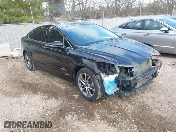 2019 Ford Fusion Hybrid Titanium with VIN 3FA6P0RU4KR144445, listed as a IAAI auction lot 42059840 with 90,617 mi miles. Bid and sale history available at carsss.com. Image 1.