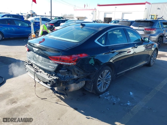 2016 Hyundai Genesis 3.8L with VIN KMHGN4JE6GU143843, listed as a IAAI auction lot 41291109 with 96,749 mi miles. Bid and sale history available at carsss.com. Image 4.